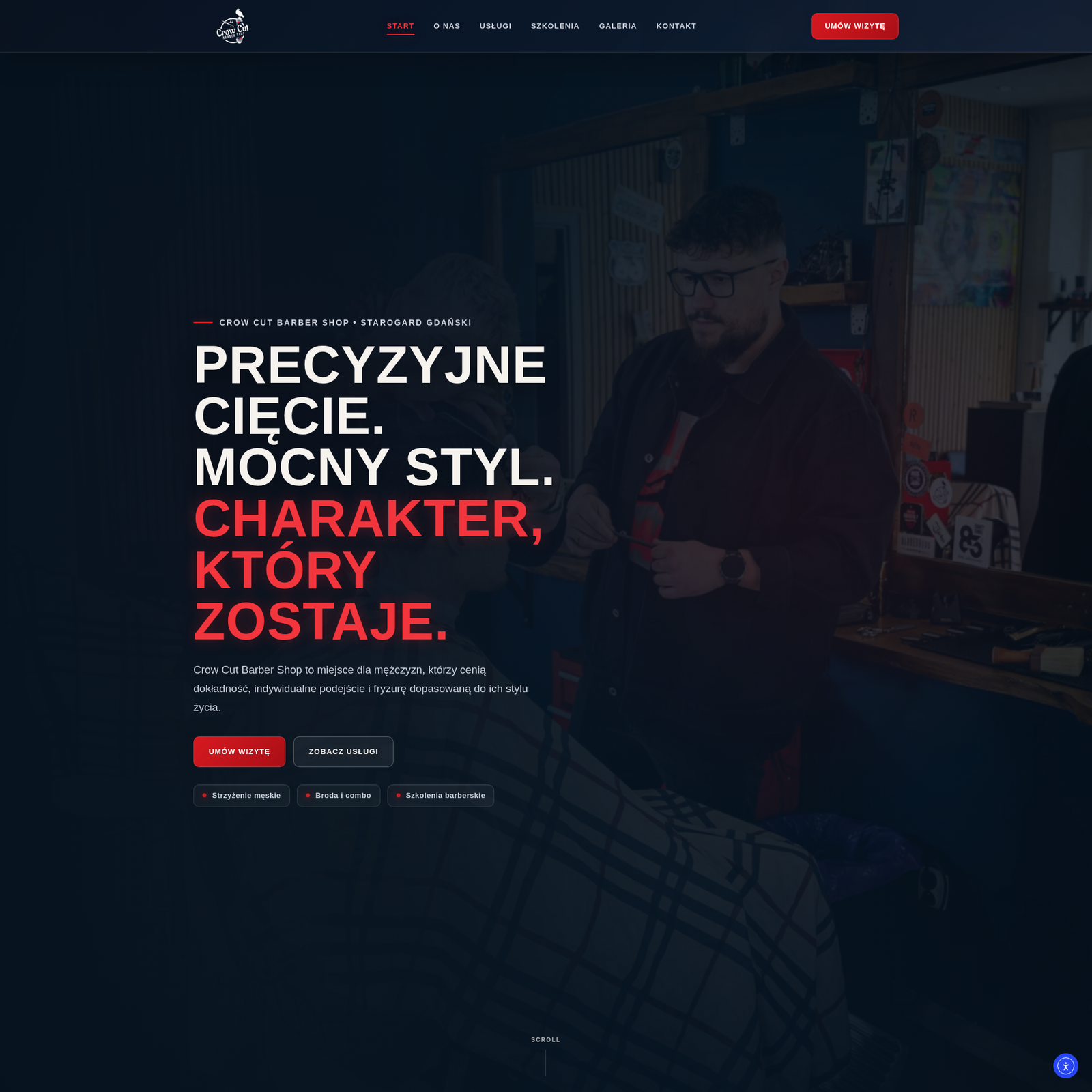 Projekt strony internetowej Crow Cut