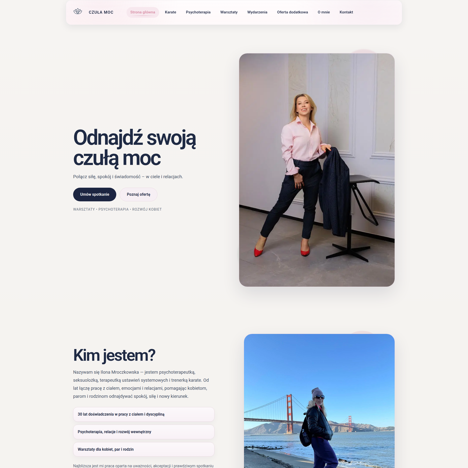 Projekt strony internetowej Czuła Moc